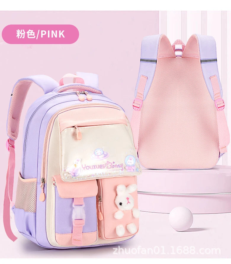 New Children Shoulder Bag Primary School Students Schoolbag Cartoon Lightweight Girls Junior High School Students Kids Backpacks
