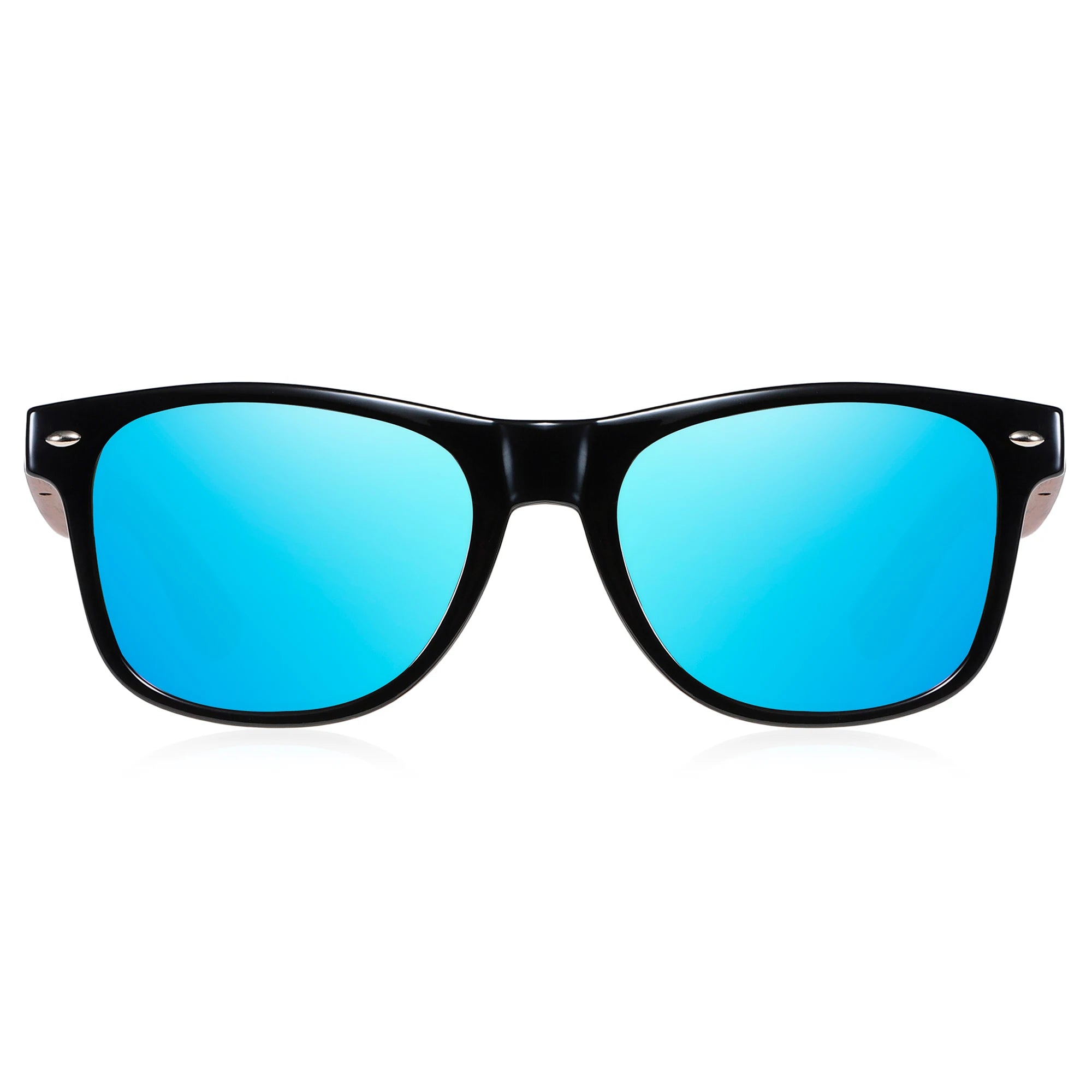 BARCUR Black Sunglasses for Men Sun Glasses Polarized Sunshade Natural Wood Sunglasses Men Eyeglasses Oculos