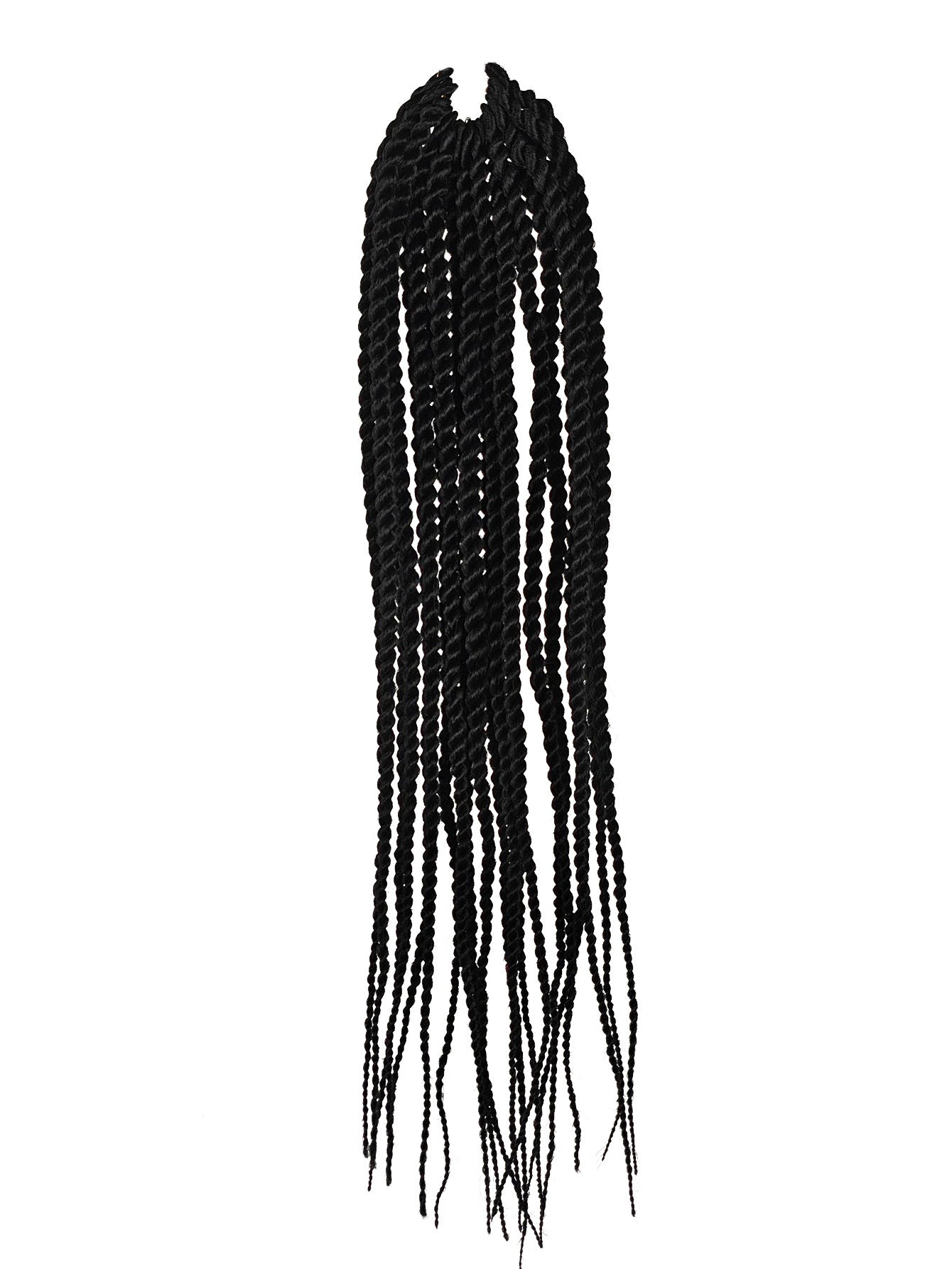 4X EZ SENEGALESE BRAID Trenza de ganchillo larga sintética Peinado negro burdeos marrón Caja de trenza de ganchillo para mujeres - 16 pulgadas