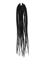 4X EZ SENEGALESE BRAID Trenza de ganchillo larga sintética Peinado negro burdeos marrón Caja de trenza de ganchillo para mujeres - 16 pulgadas