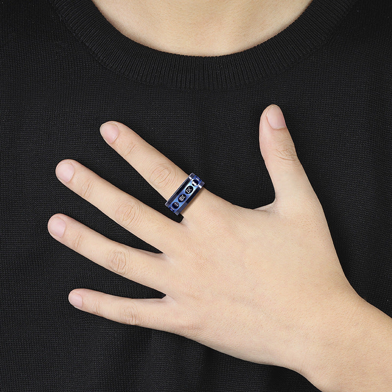 Persönlichkeit Ring Titan Stahl Hip Hop Einfachheit