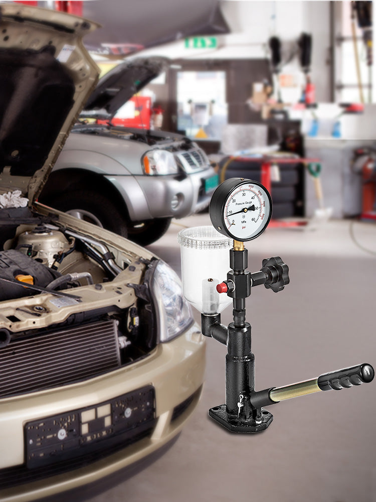 SucceBuy Diesel Fuel Injector Nozzles Tester with Dual Scale Gauge 6000PSI Engine Fuel Tester Repair Tool for Car Tractor Truck